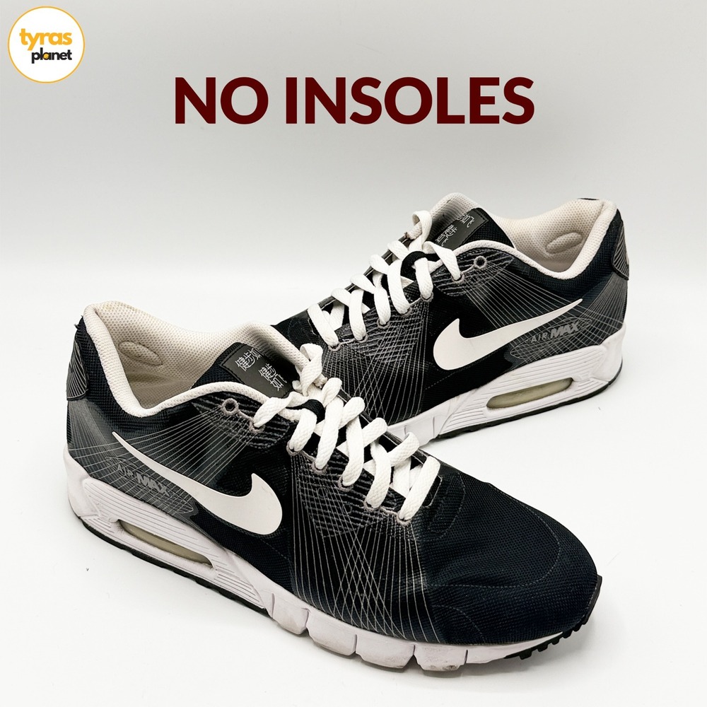 PROMO SAMPLE Nike Air Max 90 Flywire Black White 347651-011 Men Sz 12 No Insoles